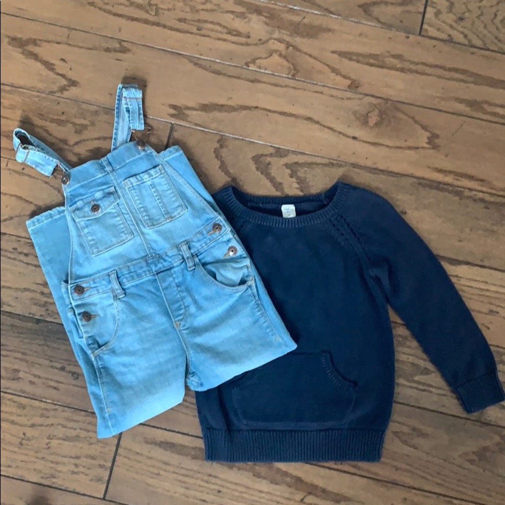 Osh Kosh playclothes. Overalls/sweater. Sz 5/6X